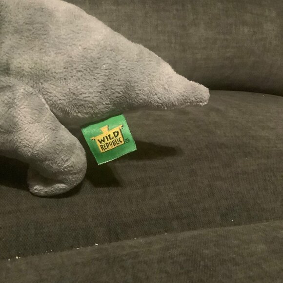 Wild Republic Triceratops Dinosaur Plush Toy 11”x6” Gray & Blue Stuffed Animal - Picture 3 of 7